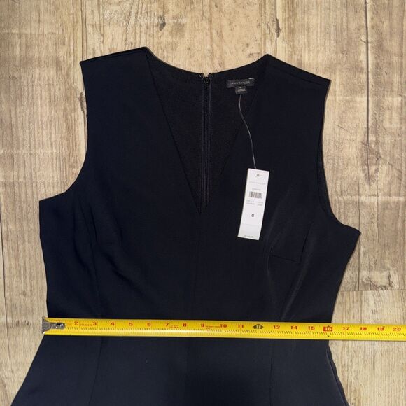 Ann Taylor Dress 8 NWT Black Sleeveless Fit & Flare Lined Cocktail Career - Picture 4 of 5